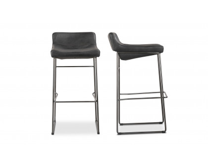 Moe's Starlet Contemporary Barstool Set of 2 - Black