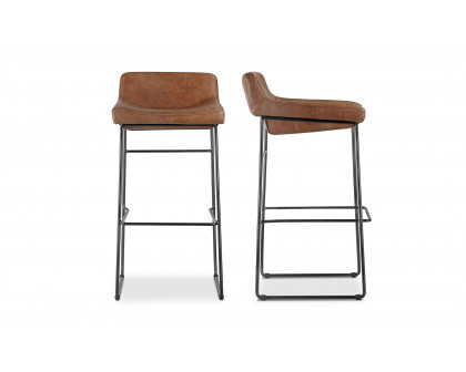 Moe's Starlet Contemporary Barstool Set of 2 - Cappuccino