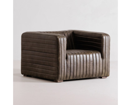 Moe's Castle Chair - Charred Olive