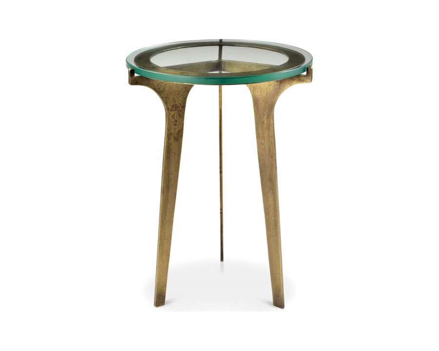 Moe's - Halvorsen Accent Table in Brass/Clear