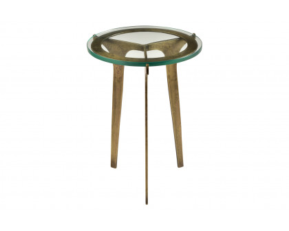 Moe's - Halvorsen Accent Table in Brass/Clear