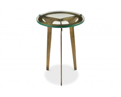 Moe's - Halvorsen Accent Table in Brass/Clear