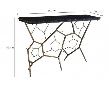 Moe's - Nate Slate Console Table in Gray