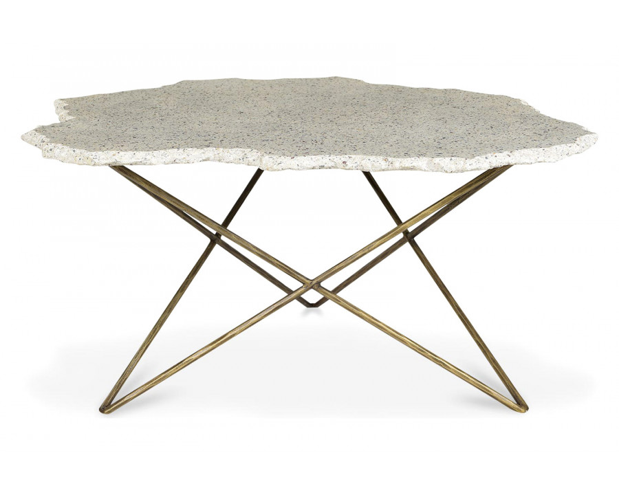 Moe's Positano Terrazzo Coffee Table - White