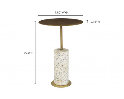 Moe's - Gabriel Accent Table in Brass