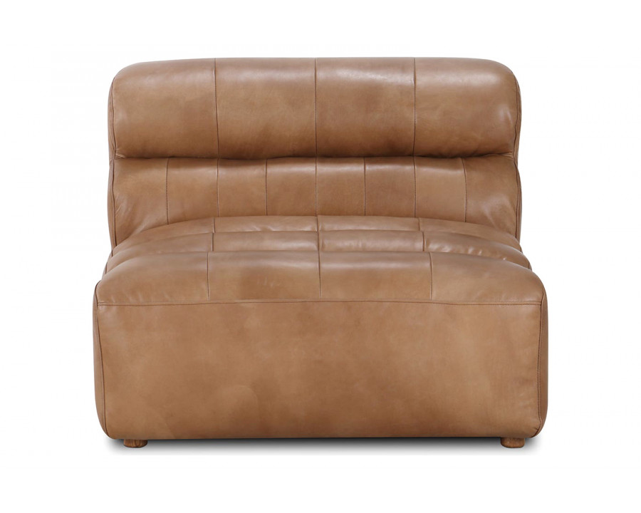 Moe's Ramsay Leather Slipper Chair - Tan