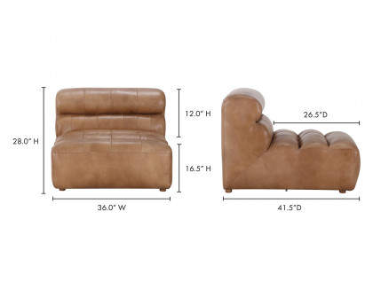 Moe's™ Ramsay Leather Slipper Chair - Tan