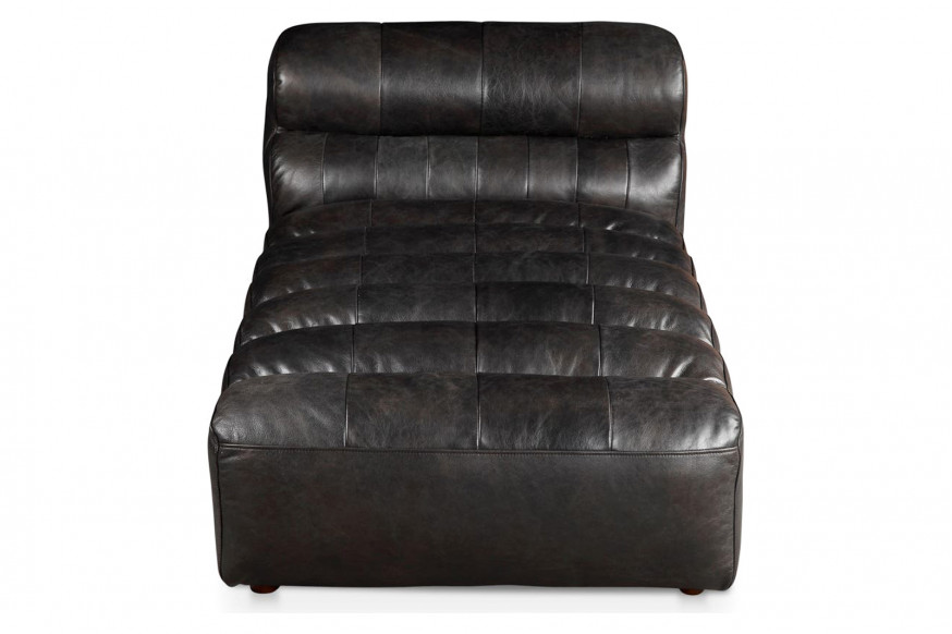 Moe's™ Ramsay Leather Chaise - Antique