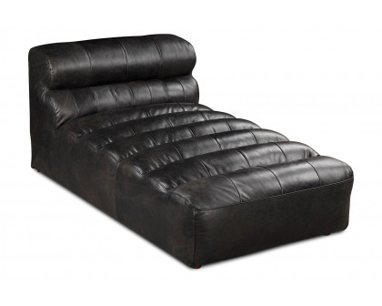 Moe's™ Ramsay Leather Chaise - Antique