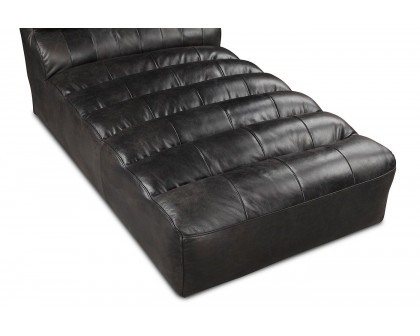 Moe's™ Ramsay Leather Chaise - Antique