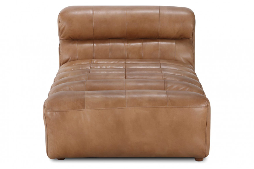 Moe's™ Ramsay Leather Chaise - Tan