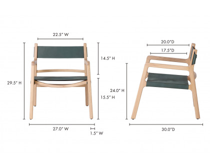 Moe's Kolding Chair - Seagrass Green