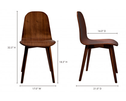 Moe's Lissi Dining Chair - Brown