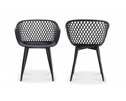 Moe's Piazza Contemporary Outdoor Chair Set of 2 - Black