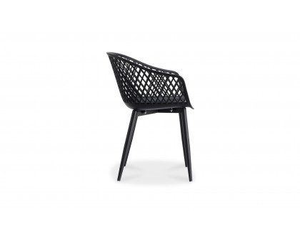 Moe's Piazza Contemporary Outdoor Chair Set of 2 - Black