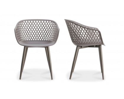 Moe's Piazza Contemporary Outdoor Chair Set of 2 - Gray