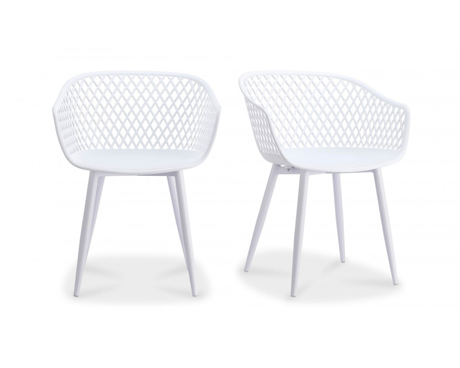 Moe's Piazza Contemporary Outdoor Chair Set of 2 - White