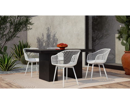 Moe's Piazza Contemporary Outdoor Chair Set of 2 - White