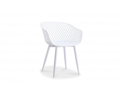 Moe's Piazza Contemporary Outdoor Chair Set of 2 - White