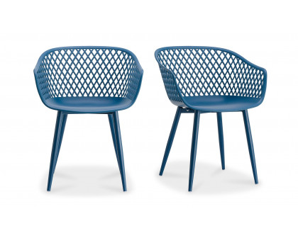 Moe's Piazza Contemporary Outdoor Chair Set of 2 - Blue