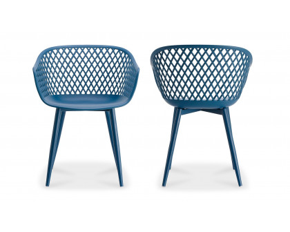 Moe's Piazza Contemporary Outdoor Chair Set of 2 - Blue