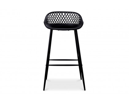 Moe's Piazza Outdoor Bar Stool Set of 2 - Black