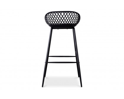 Moe's Piazza Outdoor Bar Stool Set of 2 - Black