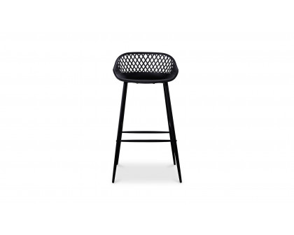 Moe's Piazza Contemporary Outdoor Barstool Set of 2 - Black