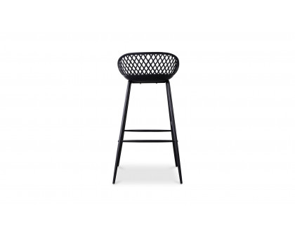 Moe's Piazza Contemporary Outdoor Barstool Set of 2 - Black