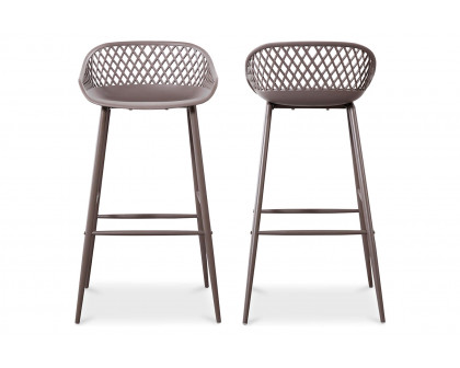 Moe's Piazza Outdoor Bar Stool Set of 2 - Gray