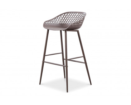 Moe's Piazza Outdoor Bar Stool Set of 2 - Gray