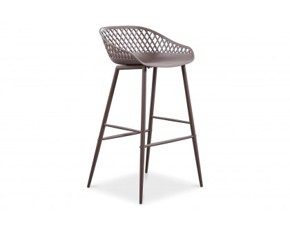 Moe's Piazza Outdoor Bar Stool Set of 2 - Gray