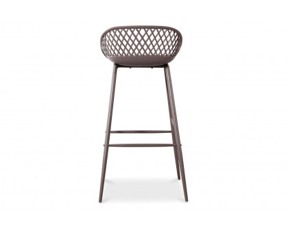 Moe's Piazza Outdoor Bar Stool Set of 2 - Gray