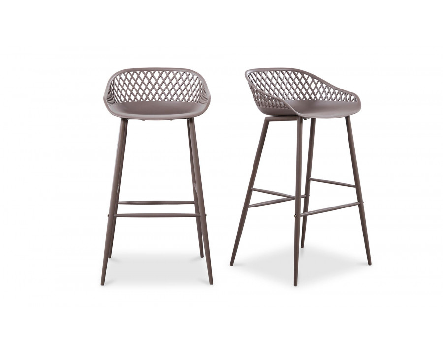 Moe's Piazza Contemporary Outdoor Barstool Set of 2 - Gray