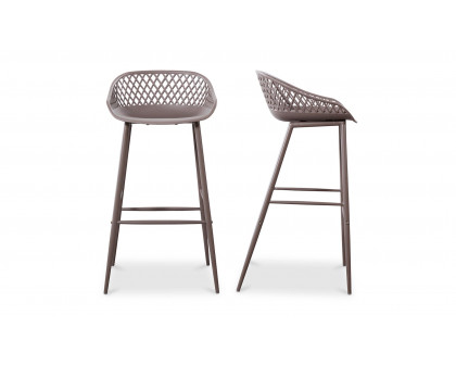 Moe's Piazza Contemporary Outdoor Barstool Set of 2 - Gray