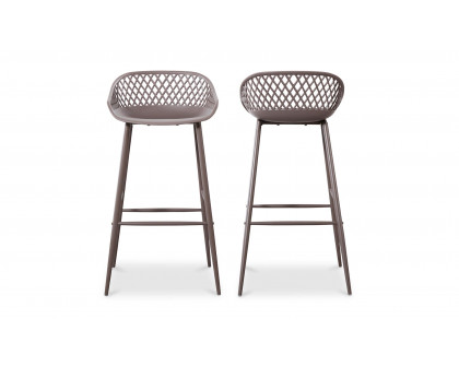 Moe's Piazza Contemporary Outdoor Barstool Set of 2 - Gray