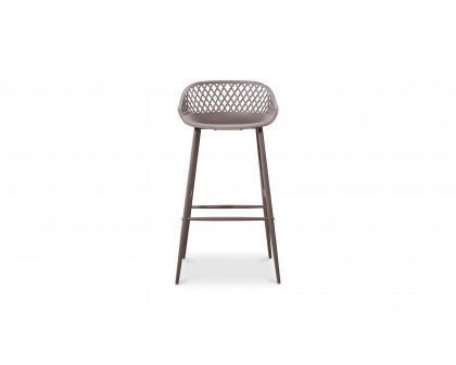 Moe's Piazza Contemporary Outdoor Barstool Set of 2 - Gray