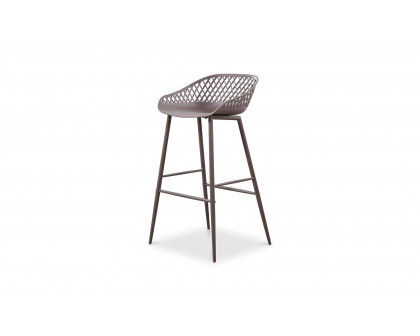 Moe's Piazza Contemporary Outdoor Barstool Set of 2 - Gray