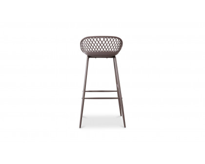 Moe's Piazza Contemporary Outdoor Barstool Set of 2 - Gray