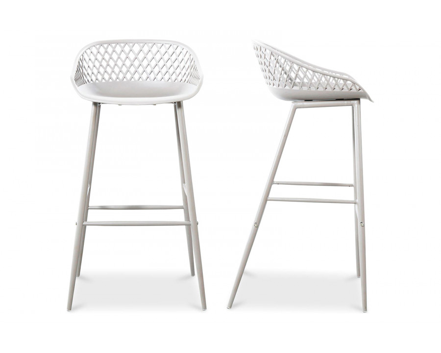 Moe's Piazza Outdoor Bar Stool Set of 2 - White