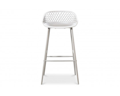 Moe's Piazza Outdoor Bar Stool Set of 2 - White