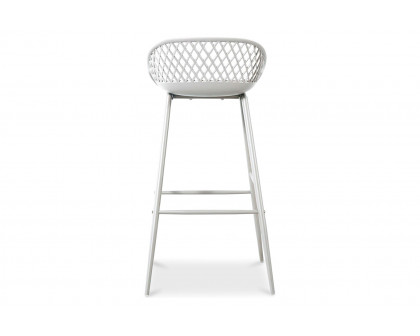 Moe's Piazza Outdoor Bar Stool Set of 2 - White