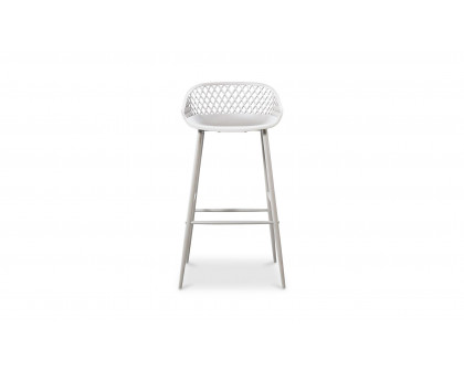 Moe's Piazza Contemporary Outdoor Barstool Set of 2 - White