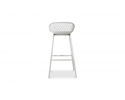 Moe's Piazza Contemporary Outdoor Barstool Set of 2 - White