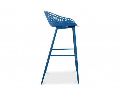 Moe's Piazza Outdoor Bar Stool Set of 2 - Blue