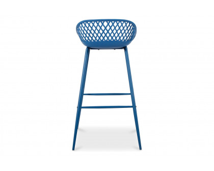 Moe's Piazza Outdoor Bar Stool Set of 2 - Blue