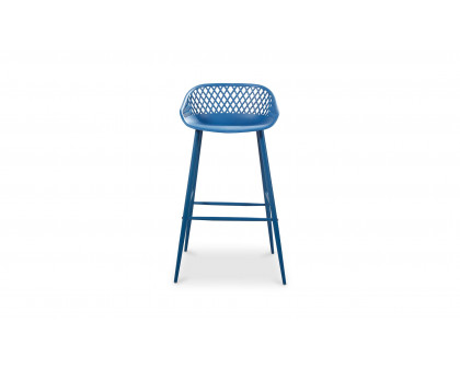 Moe's Piazza Contemporary Outdoor Barstool Set of 2 - Blue