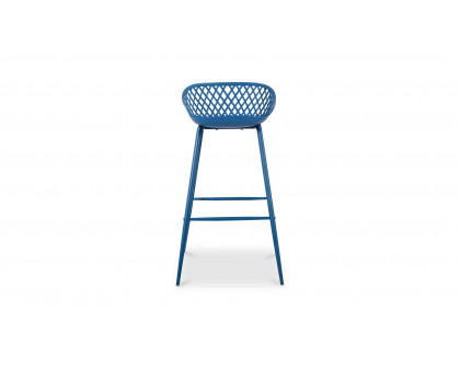 Moe's Piazza Contemporary Outdoor Barstool Set of 2 - Blue