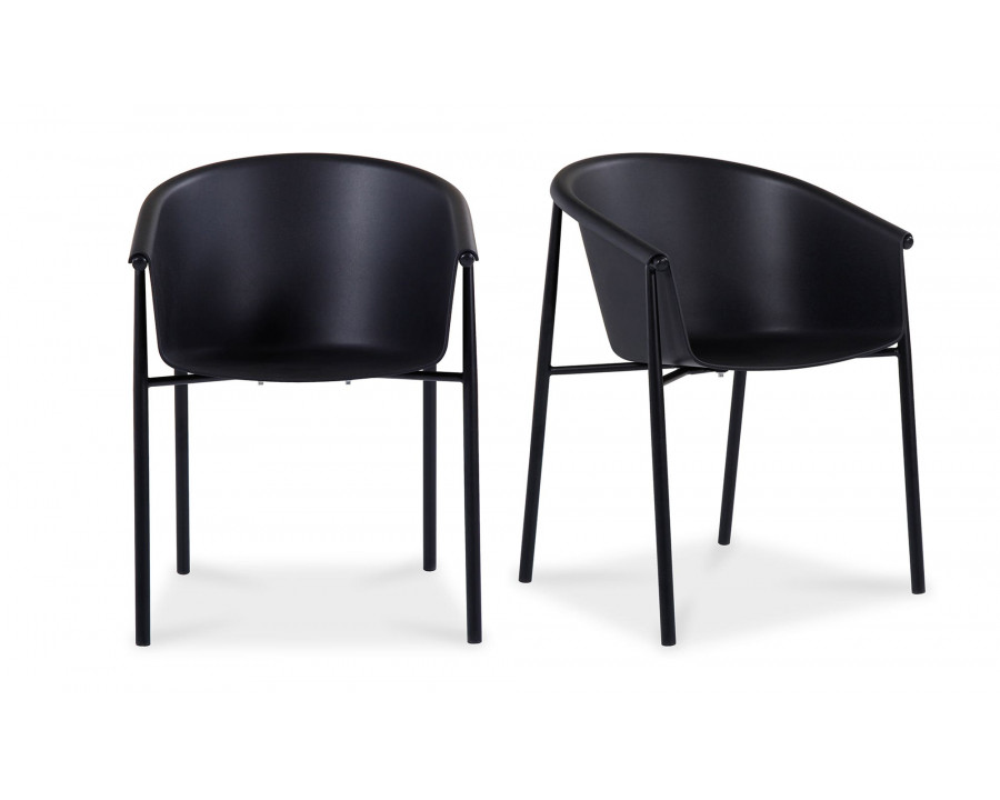 Moe's - Shindig Contemporary Dining Chair Set of 2 in Black