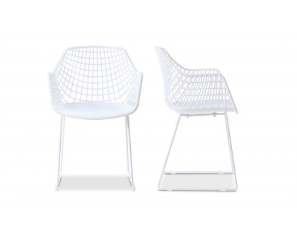 Moe's Honolulu Contemporary Chair Set of 2 - White